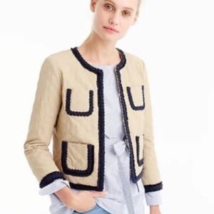 J. Crew Quilted Safari Jacket Size 4